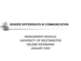 gender differences in communication