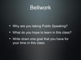 Public Speaking Intro