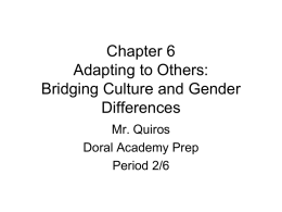 Culture and Gender - Doral Academy Preparatory