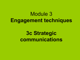 SP Module 3c Strategic communications