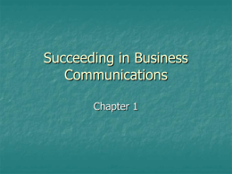 Business Communication, Management, & Success