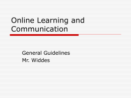 Online Learning and Communication