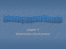 Interpersonal Relationships - Mr. Zimanske