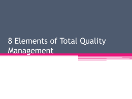 8 Elements of Total Quality Management