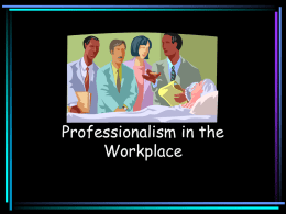 Professionalism Power Point