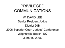 Privileged Communications presentation slides