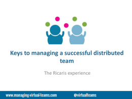 Keys to managing a successful distributed team