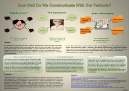 Communicating with Our Patients