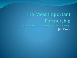 The Most Important Partnership Best Practices for Board/CEO
