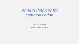 Using technology for communication