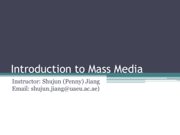 Introduction to Mass Media
