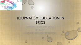 B.P. Sanjay: Journalism and education in India through the BRICS
