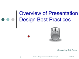 Presentation Best Practices