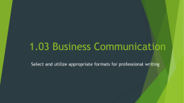 1.03 Business Communication