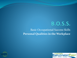 B.O.S.S. - Colorado Employment First