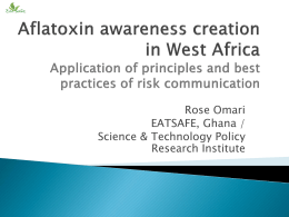 EatSafe Ghana_Aflatoxin risk communicationx