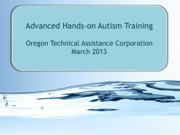 Autism Hands on Training 2013x