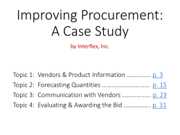 Improving Procurement: A Case Study