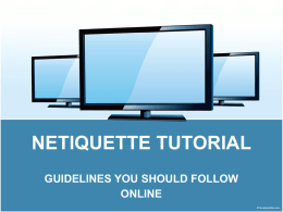 netiquette tutorial guidelines you should follow online