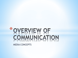 OVERVIEW OF COMMUNICATIONx