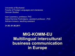 MIG-KOMM-EU Multilingual intercultural business communication in