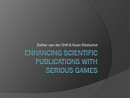 Enhancing Scientific publications with serious games