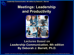 Leadership Communication, 4th edition by Deborah J. Barrett