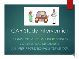 CAR Study Intervention