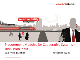 Procurement Modules for Cooperative System * Discussion
