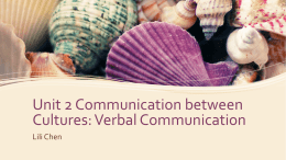1. Verbal Communication 言语交际Please read the text from page