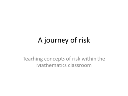 A Journey of Risk - Census at School