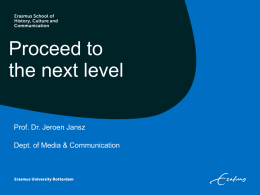 Presentation Jeroen Jansz: The next level of teaching