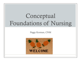 Conceptual Foundations of Nursing