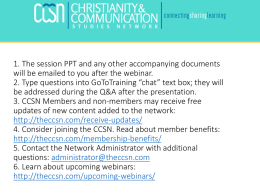 Social Media and the Christian Church_CCSN June webinar