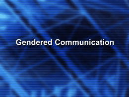 Gender Talk - majorsmatter.net