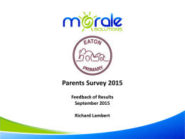 Parent Survey results 2015