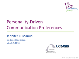Personality-Driven Communication Preferences