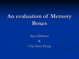 What is a Memory Box?