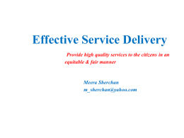 Public Service Delivery - NASC Document Management System