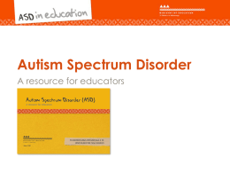 ASD for Educators support presentation