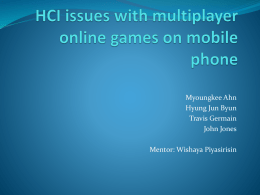 HCI issues with multiplayer online games on mobile phone