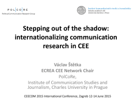 Stepping out of the shadow: internationalizing communication