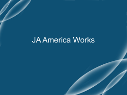 JA America Works PowerPoint for All Activities