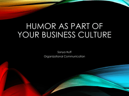 Humor as part of your business culture
