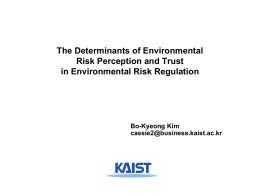 Determinants of trust in environmental risk