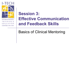 Clinical Mentoring - I-TECH