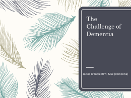The Challenge of Dementia - Conference of Religious of Ireland