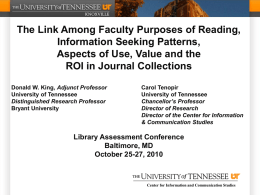 The Link Among Faculty Purposes of Reading - Lib