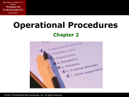 Chapter 02 - Operational Procedures