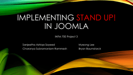 Implementing a Website in Joomla